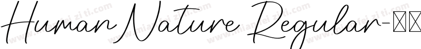 Human Nature Regular字体转换